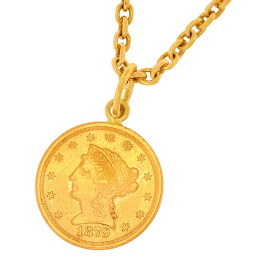 #27744 - 1879 2 1/2 dollar Liberty Gold Piece Talisman