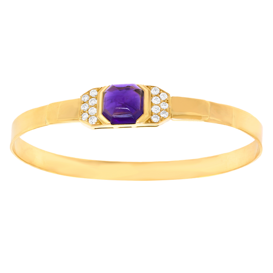 #27759 - Nineties Amethyst and Diamond Bracelet