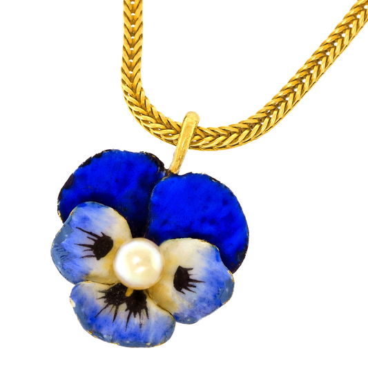 #27779 - Enamel Pansy Pendant