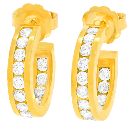 #27805 - Diamond Hoop Earrings