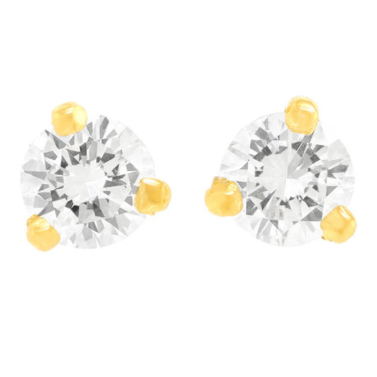 #27848 - .30 Carat Total Weight 18k Martini set Diamond Studs