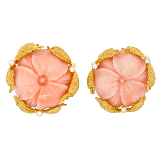 #27873 - Organo-Chic Pink Coral Earrings