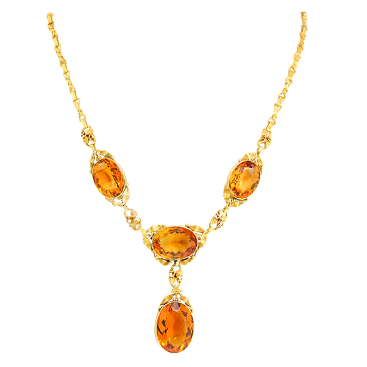 #27883 - Victorian Citrine Necklace