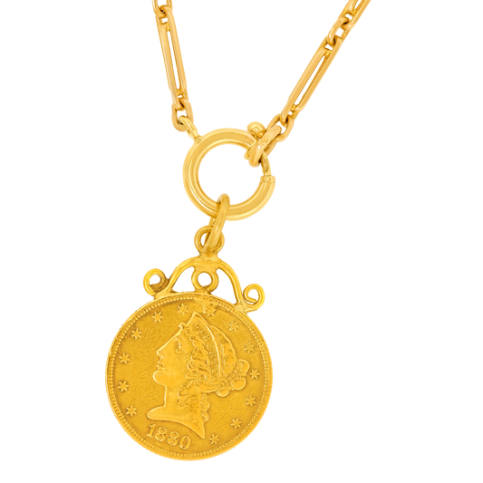 #27929 - Lady Liberty Five Dollar Gold Piece Talisman