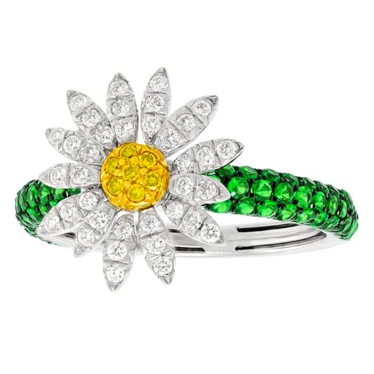 #27938 - Henri J. Sillam Small Daisy Ring