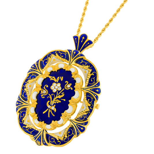 #27962 - Antique Enamel Pendant