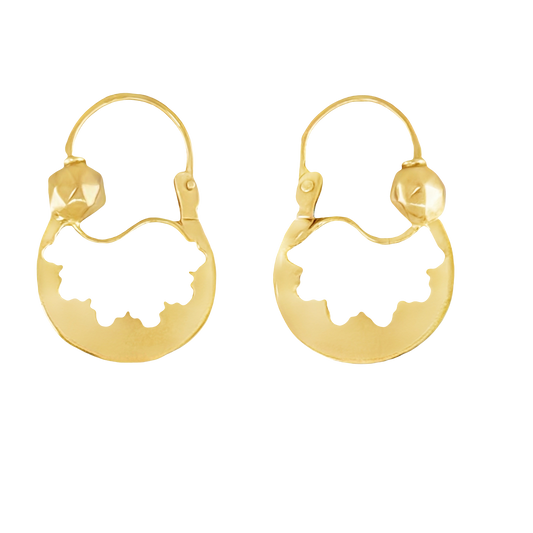 #27978 - Art Deco 18k Gold French Earrings