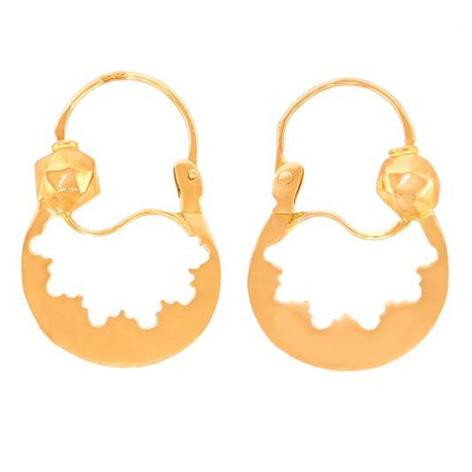 #27978 - Art Deco 18k Gold French Earrings