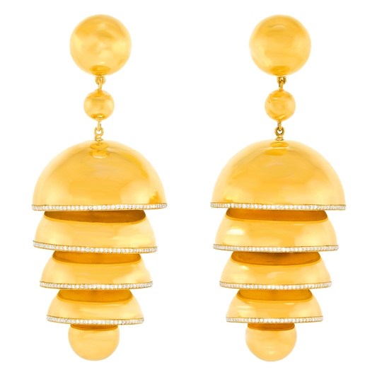 #27980 - Hyper-Modern Prayer Bell Earrings