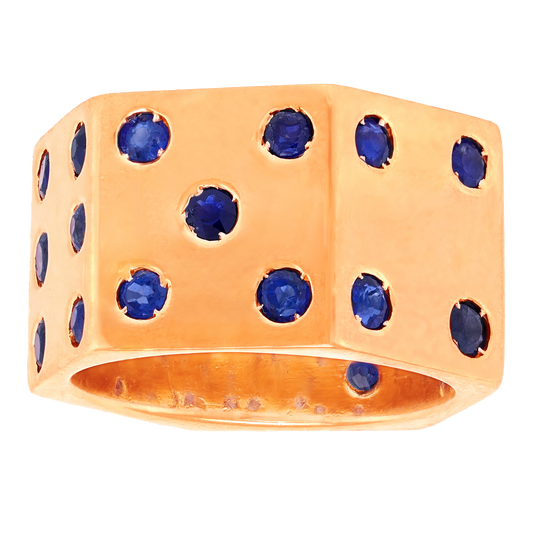 #27986 - Sixties Sapphire dot Dice Ring