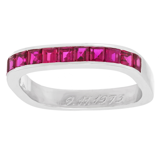#27999 - Swiss Modern Ruby Band Ring