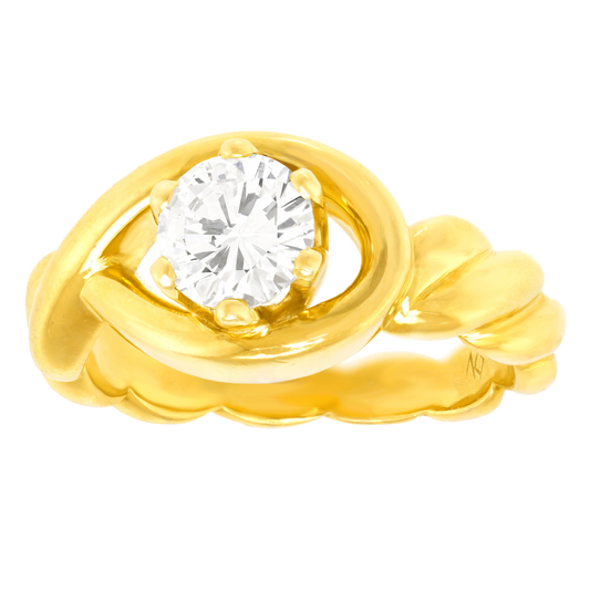 #28001 - Diamond Swiss Modern Ring