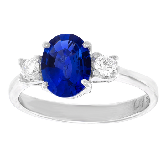 #28008 - Seventies Sapphire and Diamond Ring