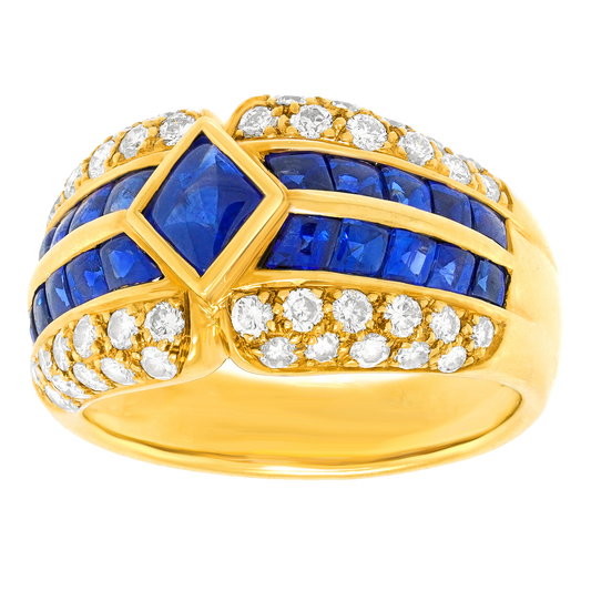 #28017 - Parisian Sapphire and Diamond Ring