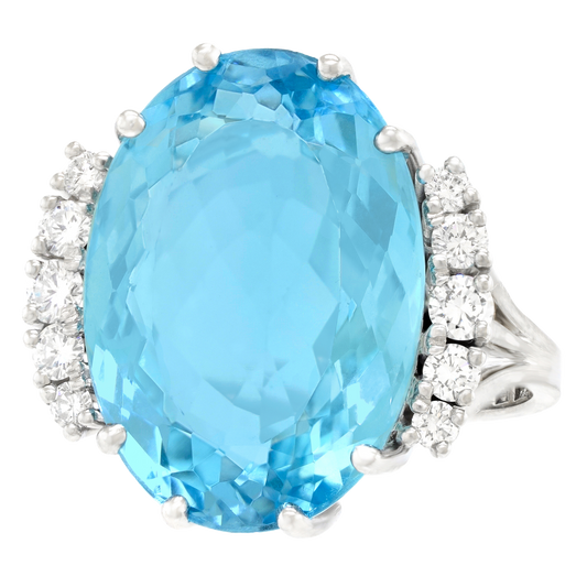 #28022 - Spectacular Sixties Aquamarine Ring