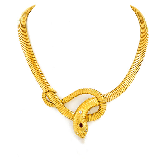 #28032 - Art Deco Snake Necklace