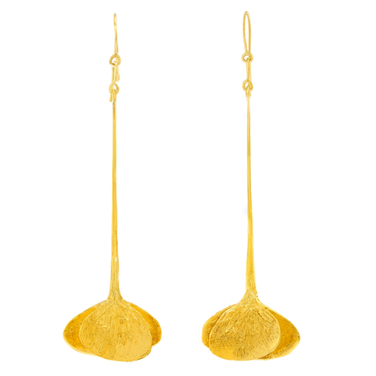 #28034 - Spectacular Organo-Chic Gold Earrings