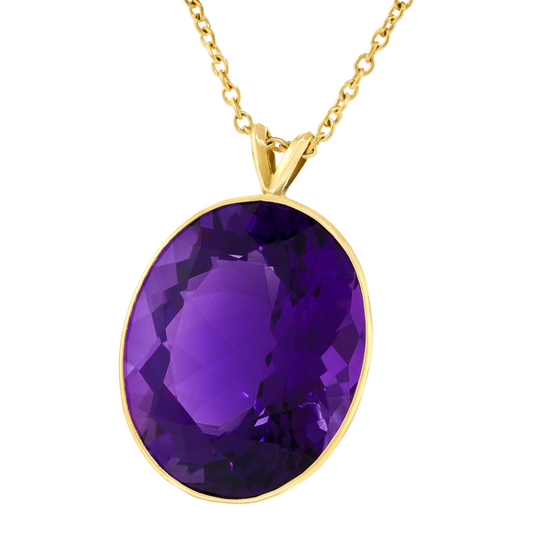 #28045 - Richly Hued Large Amethyst Pendant