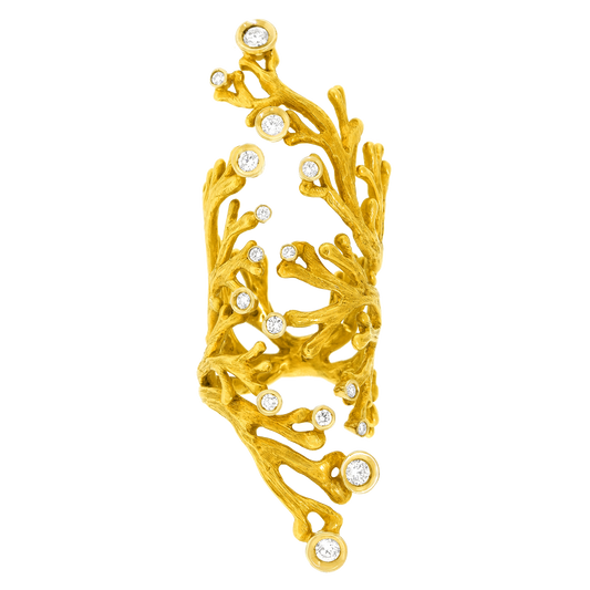 #28119 - Organo-chic Gold and Diamond Ring