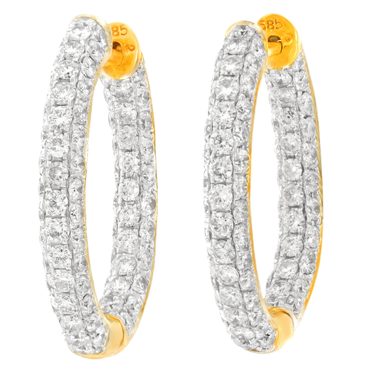 #28124 - Diamond Hoop Earrings