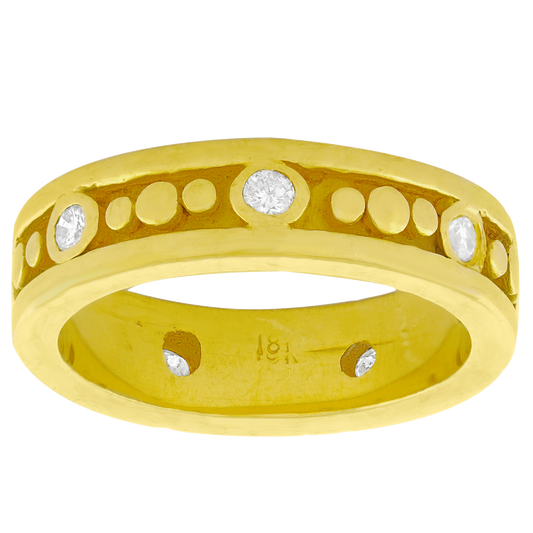 #28166 - Chic Diamond-set Gold Ring