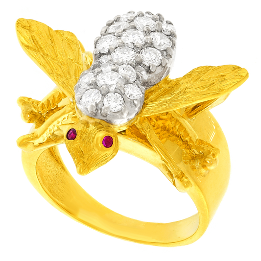 #28208 - Whimsical Rosenthal Bee Ring