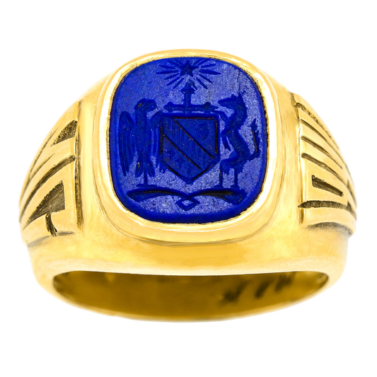 #27270 - Trabert & Hoeffer-Mauboussin Lapis Signet Ring