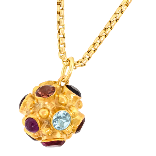 #28271 - Multi Stone “Sputnik” Pendant