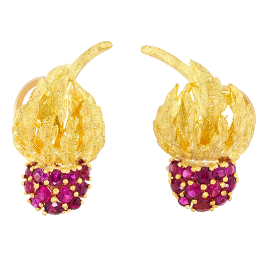 #28278 - Sixties Raspberry Earrings