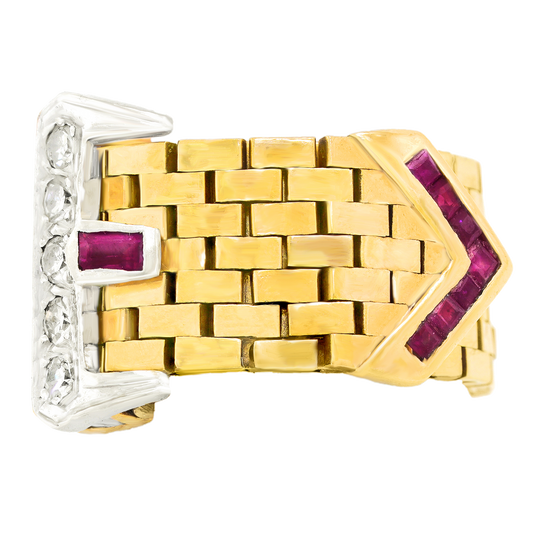 #28280 - Art Deco Buckle Ring