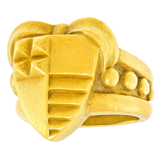 #28371 - Kieselstein-Cord Abstract Yellow Gold Signet Ring