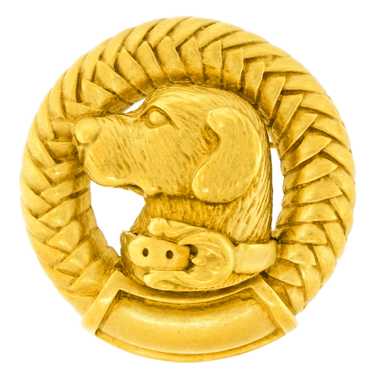 #28372 - Kieselstein-Cord Whimsical Retriever Brooch