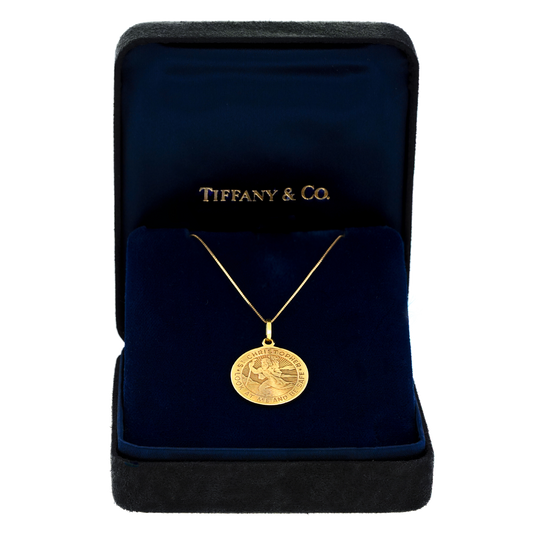 #28394 - Tiffany & Co. 14k St. Christopher Pendant