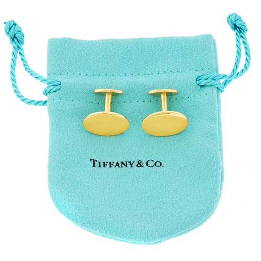 #28421 - Tiffany & Co. Classic Gold Cufflinks