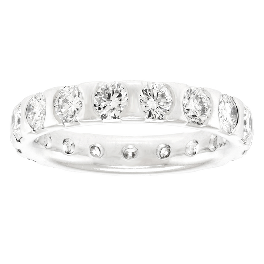 #28430 - Platinum Eternity Band 3.29cttw Size 7 3/4