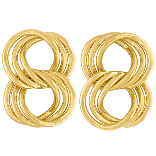 #28473 - Chic Gold Link Earrings
