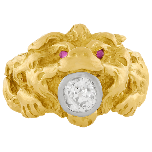 #28521 - Mythical Victorian Lion Ring