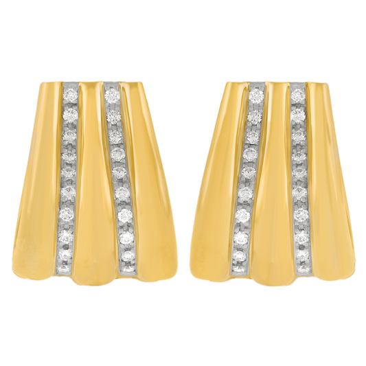 #28533 - Fabulous Diamond-set Seventies Earrings