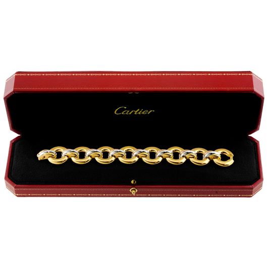 #28556 - Cartier Yellow Gold with Trinity Accents Bracelet