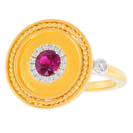 #28627 - Spark Ruby and Diamond Ring
