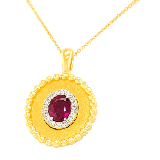 #28632 - Spark Creations Ruby & Diamond Pendant