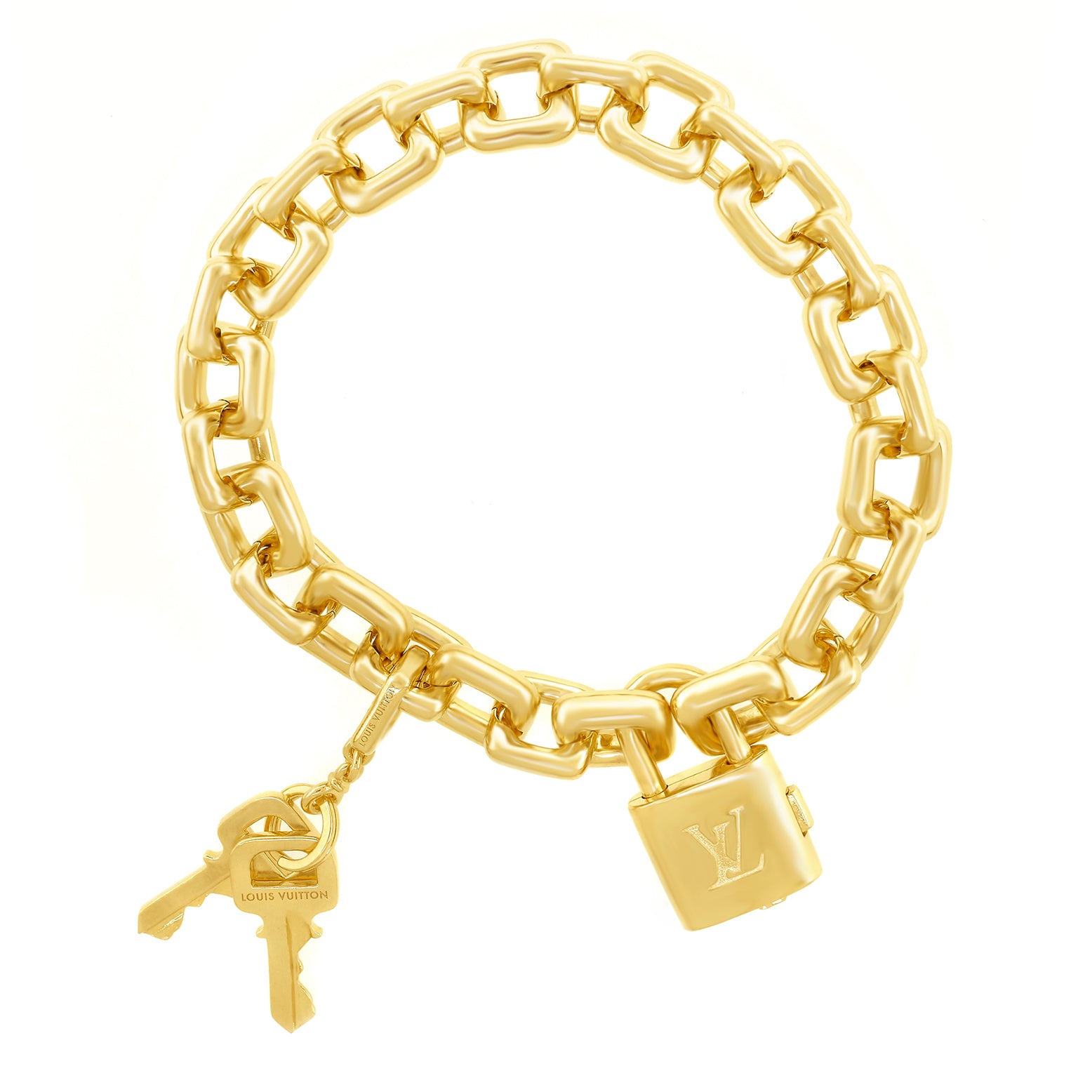 Louis Vuitton Charm Bracelet With Lock And Keys 18k c2000s France