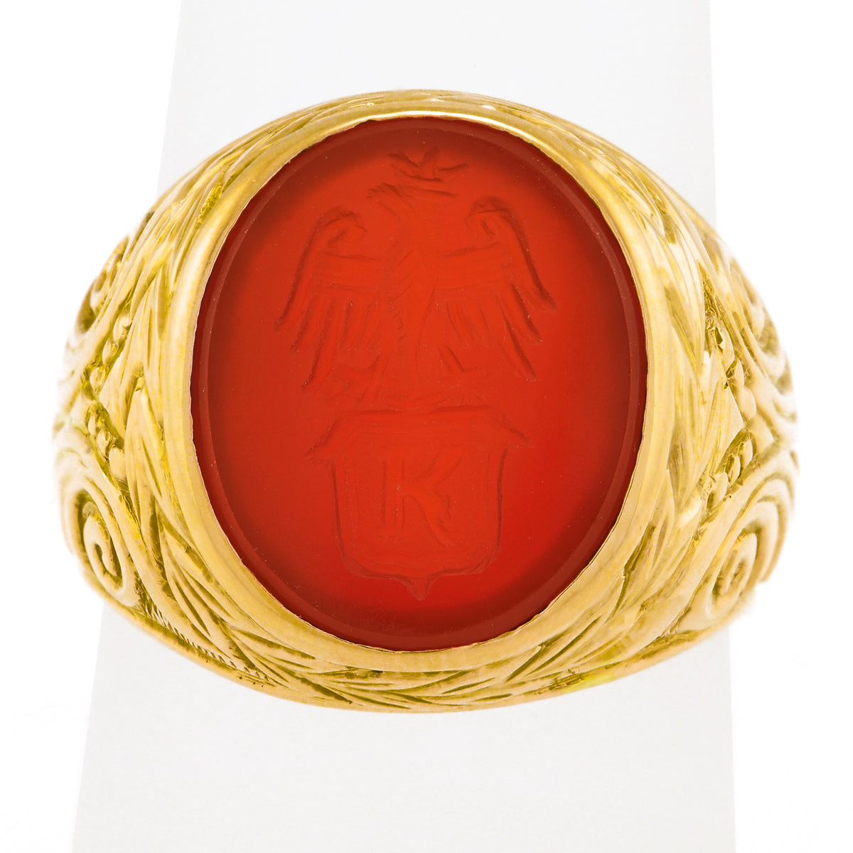 Austrian Signet Rings Victorian Signet Ring 18k c1880s Austria